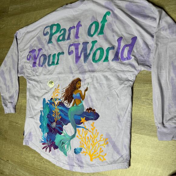 DISNEY Parks Ariel Spirit Jersey Part of Your World Live Action Tie Dye Small - Picture 6 of 13